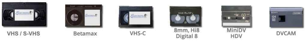 Legacy Digital Converts Videotapes - VHS, S-VHS, VHS-C Betamax, 8mm, Hi8, Digital8, MiniDV, HDV, DVCAM